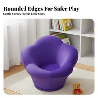 blossom Backrest Flower-Shaped Seat Princess aesthetic Plush Single-Person Chair Cute Aesthetic children's Furniture Soft Texture for Girls, Toddlers, Teens, Playroom, Living Room, Bedroom, perusing corner