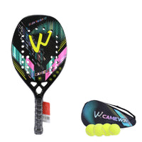EVA Core Beach Tennis Racquet with Storage Bag Perforated Beach Tennis Racket with Bag Shock-Absorbing Non-Slip for Training