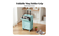 Front-Unziping Hand Luggage Quiet 360° Casters Front-Unziping Wheeled Bag Integrated Combination Security Fastener Security Fastener Suitcase