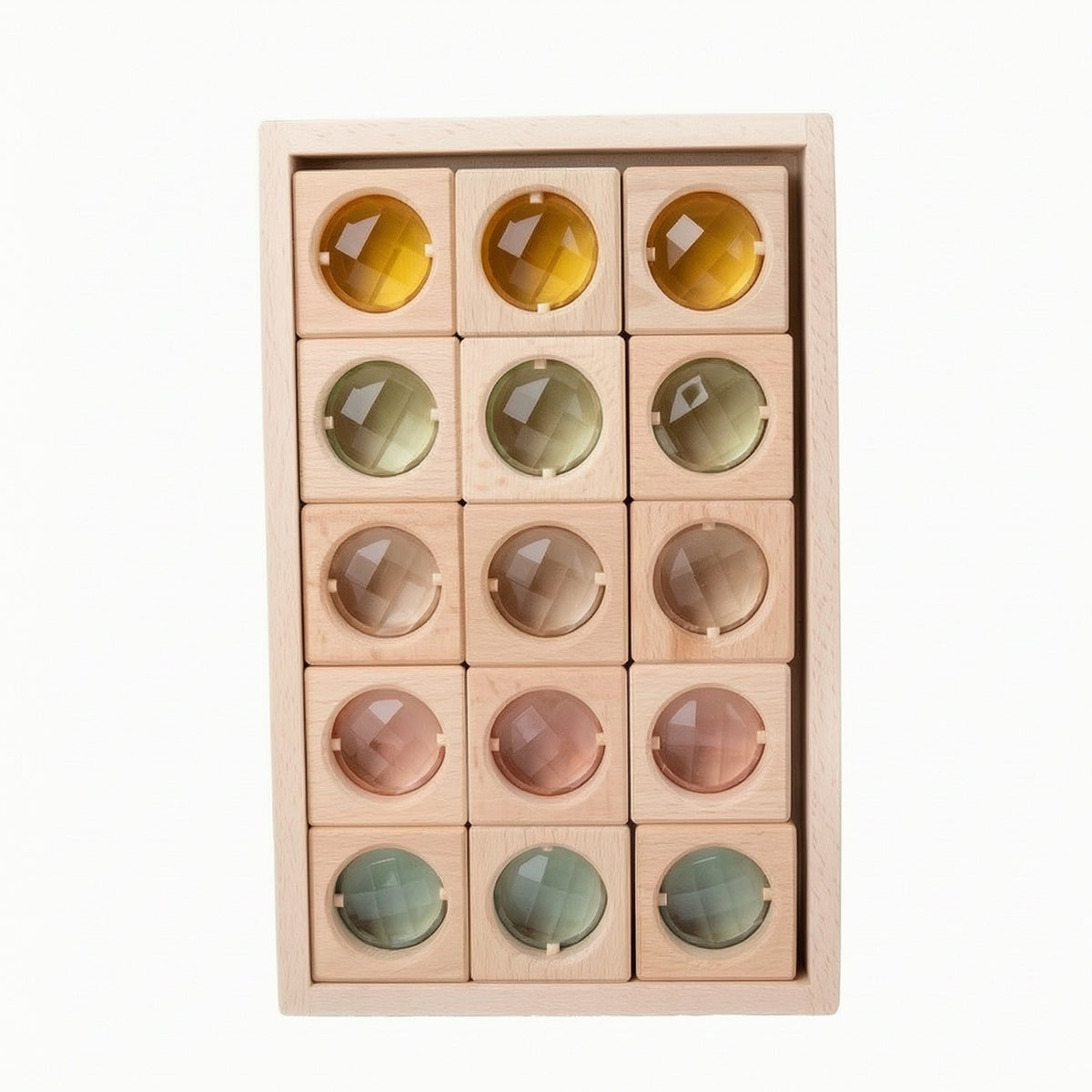 Gem Blocks with Tray Sensory Gem Cubes Stacking Toy for Young Children, Light Table, Classroom