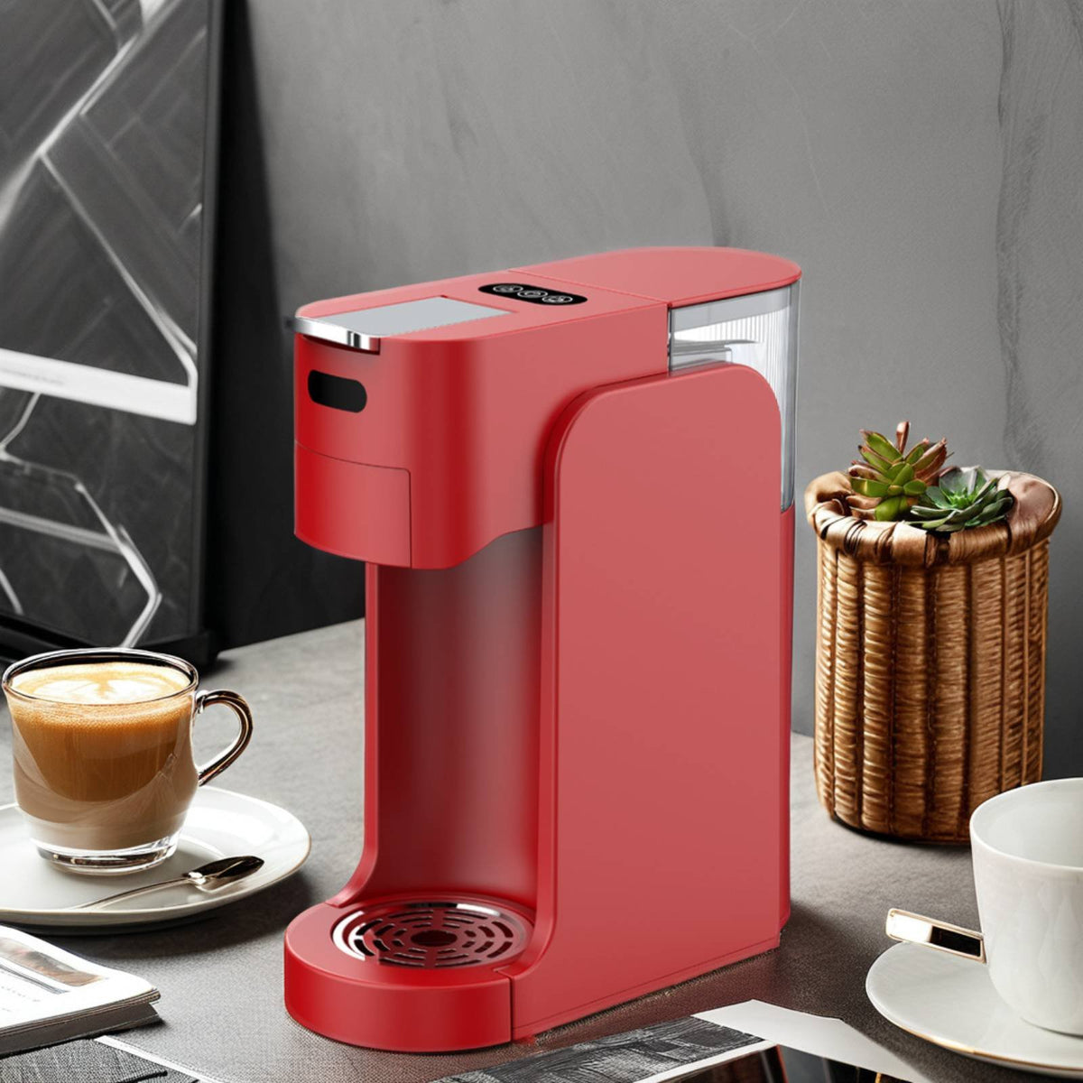 Capsule Coffee Machine Removable Water Water Reservoir Pod Espresso Appliance Multi-Function Coffee Maker for Home, Office