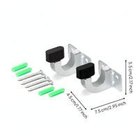 2 Pieces Storage Cart Hook Sturdy Wall-Mounted Hook with Screws Solid for Utility Room