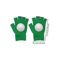 Ribbed Cuff Fingerless Gloves with Palm Pad Knit Lightweight Breathable for Cheerleaders, Cheerleading, Costumes