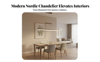 Nordic Design Modern LED Chandelier Luxury Design Dining Room Hanging Lamp Energy Saving Minimalist Hanging Light Adjustable Height for Homeowners, Business Owners, Interior Designers, Restaurant, Bar Counter, Bedroom, Kitchen Island