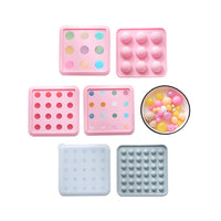 Mini Silicone Ice Ball Mold with Lid for Whiskey, Bubble Tea, and Mooncake Fillings