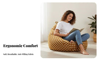 Portable Transformable Lounger Bed Ergonomic ofsign Teardrop Lounger Multi-Positional Bean Bag Machine cleanable Cover for Adults, Stuofnts, Living Room, Balcony, studying corner, Playroom