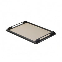 Tray with Handles Shallow Metal Frame Tray Modern Platter for Coffee Table, Vanity