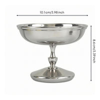 Stainless Steel Dessert Cup Central Stem Metal Sundae Bowl Reusable Household Tableware for Salad Serving