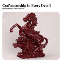 Good Fortune Feng Shui Horse Statue Exquisite Craftsmanship Feng Shui Horse Figurine Glossy Finish for Business Owners, Living Room, Office