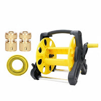 Space-Saving Water Pipe Storage Rack Stable Design Hose Reel Cart Easy Installation for Gardeners, Car Owners, Yard, Patio
