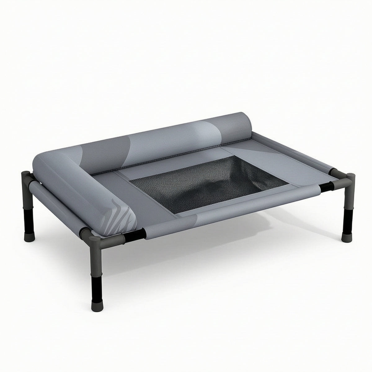 Cooling Raised Dog Bed with Padded Edge Portable Dog Cot with Padded Edge Washable Elevated Pet Bed for Backyard, Travel