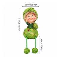 Creative Design Dangling Leg Doll Display Decoration Sitting Doll Figurine Hand Painted Home Decor Lifelike for Tv Cabinet