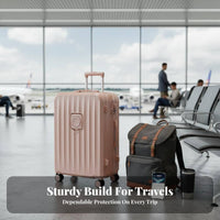 Telescopic Handle Hardside Suitcase rigid case Hardside cabin luggage Combination Lock Rolling Luggage long-lasting rigid shell for journeyers, Frequent Flyers, journey, journeys, short weekend journeys, Airports