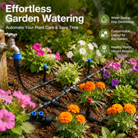 Drip Irrigation System Kit, Water Saving Easy Install Automatic Watering for Home Gardening, Polymer Irrigation Hose with 5/16 1/4mm Tubing