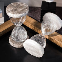 Creative Hourglass Ornament with Natural Ore Sand for Modern Desk & Office Decor