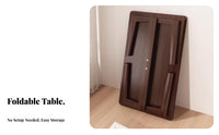 Space-Saving Foldable Tatami Table Multi-Purpose Japanesedesign Floor Table Easy to Clean Folding Desk Rounded Corners for Apartment Dwellers, Tea Enthusiasts, Bay Window, Balcony, Small Areas, Bedroom