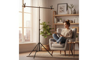 Horizontal Bar Background Stand Portable Backdrop Stand with Clamps Easy to Assemble Carry Bag for Photographers, Photo Studio, Video Shoots
