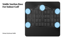 Realistic Turf Feel Golf Swing Coach Non-Slip Backing Golf Hitting Practice Mat Strong Suction Base for Beginners, Home, Backyard, Office