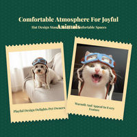 Knitted Pet Airman Cap, Adjustable, Halloween, Small Animals
