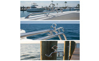 Rod Holder Heavy Duty Clamp-on Rod Holder Polished Hardware for Anglers, Yachts