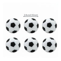 6 Pieces Standard Size 28 Mm Foosball Ball Long-Lasting Material Black and White Table Soccer Ball Colorfast Table Soccer Balls Fade Resistant