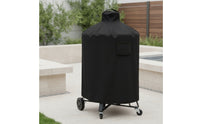 Waterproof Grill Cover with Storage Pouch Weatherproof Round Grill Cover Heavy Duty Weather-Resistant for Backyard Cooks, Patio
