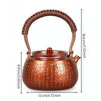 Copper Kettle Compact Tea Kettle Artisanal Vessel for Collectors
