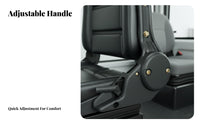 Forklift Driver Seat Adjustable Loader Driver Seat Thickened Leather Vehicle Part for Construction Site, Warehouse, Farm