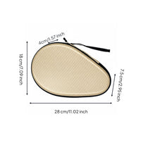 Wear-Resistant Gourd Shape Table Tennis Pong Paddle Case Padded Interior Gourd Shape Paddle Bag Seamless Zipper Hard Shell Table Tennis Case Internal Mesh Pocket for Travel, Tournaments, Training