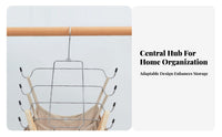 Foldable Multi-Item Hanging storage capacitySaving Cascading Strap Top Rack Non-Slip Design Clothing Hanger long-enduringing for Apartment Dwellers, Students, homeowners, Closet, Bedroom, Dorm Room