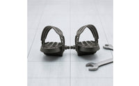 Textured Exercise Bike Pedals Threaded Pedals with Cage Universal Fit Compatible for Home Gym