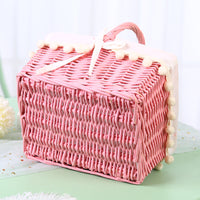 Handwoven Wicker Basket for Home Decor, Natural Rattan Storage Basket for Gardening, Wholesale