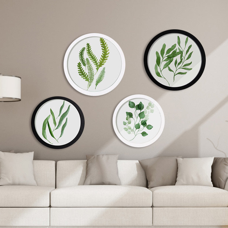 Round Wooden Picture Frame for Wall Mounting, 6-10 Inch, Creative Home Decor