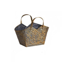 Bag Shaped Vase wide opening Top Arched Handles Tote Bag Vase