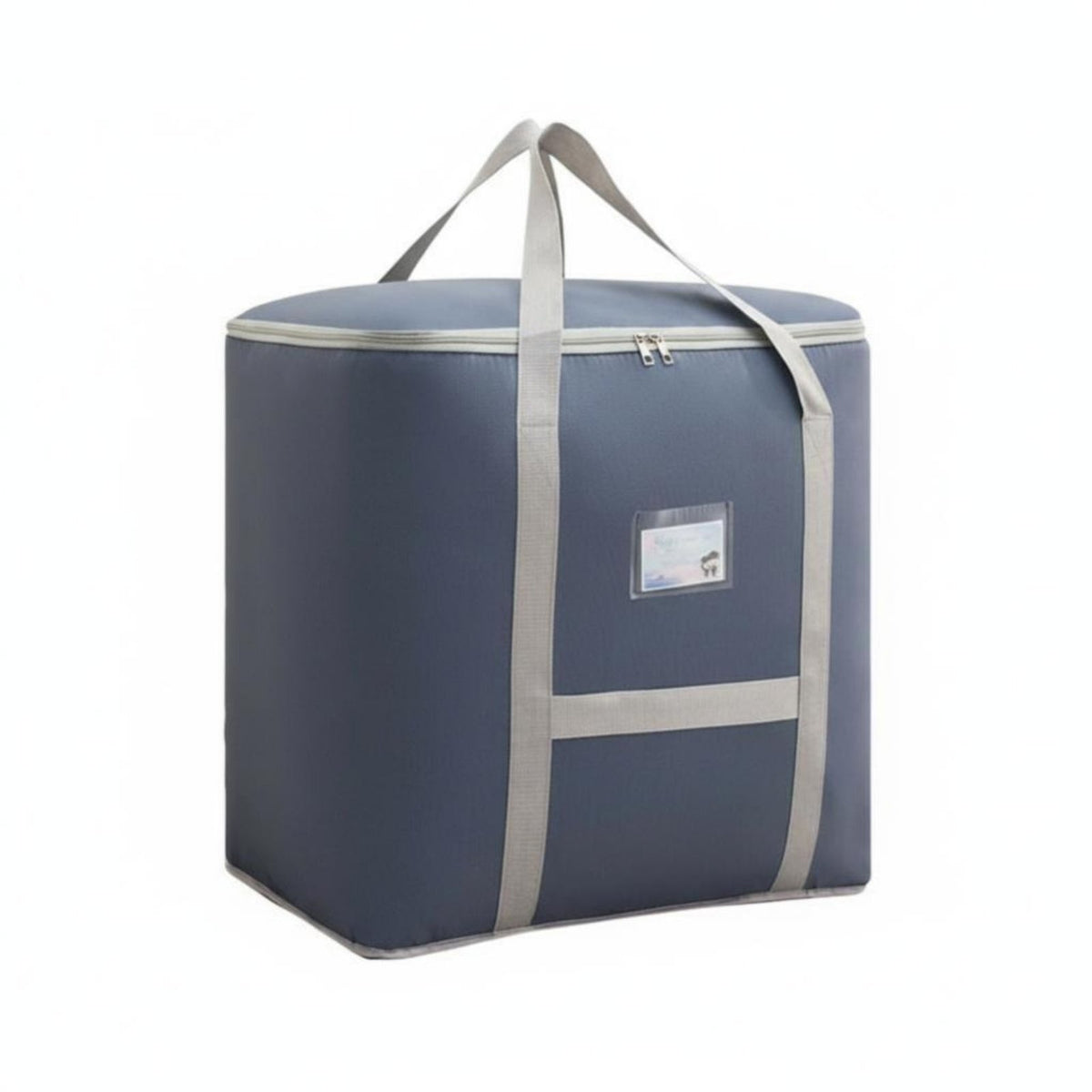 Foldable textile Box Reinforced Handles Foldable Quilt Pouch Stackable for Moving