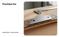 Sturdy Steel Construction Guitar Fret Leveling Ruler Accurate Measurement Fret Height Gauge 4 Precision Edges for Repair Shop, Home Studio