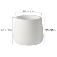 White PP Plant Pot, Breathable Planter for Indoor Plants, Simple Round Desktop Plant Pots