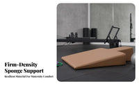 PU Leather Cover Pilates Incline High-Quality Padding Pregnancy Support Pillow Supportive Design Incline Shaped Auxiliary Mat Soft and Skin-Friendly for Women, Beginners, Seniors