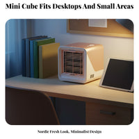 USB Desktop Cooling Fan Cools, Humidifies, and Purifies Mini Water-Cooled Chiller Three Settings Desktop Air Chiller for Students, Dorm Room