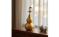 Brass Gourd Traditional Gourd Ornament Shiny Decor for Collectors, Living Room, Desk