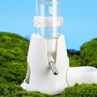 Triple-Function Clear Hamster Water Bottle and Food Bowl, Hamster Hideout Water Bottle with Ball Bearing Nozzle