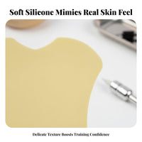 Double-Sided Use body art Practice Skin Clean Ink Absorption Synthetic Skin Practice Sheet Stretchable technique Training Tool Blank Surface for Beginners, Apprentices, Equipment Testing