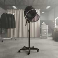 Temperature Control Salon Hood Dryer Rolling Base Hooded Hair Dryer Adjustable Height Beauty Equipment