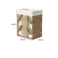 Woven Basket with Liner Lightweight Laundry Basket with Liner Decorative Clothes Hamper for Washroom