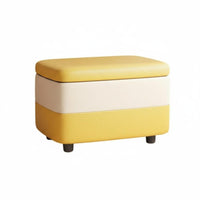 Multi-Functional Storage Ottoman sturdy Wood Legs Upholstered Storage Cube Comfortable Padded Top Household Furniture Space-Saving Design for Apartment Dwellers, Interior Designers, Entryway, Living Room, Bedroom, walk-through Closet