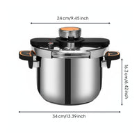Safety-Lock Proof 6L Pressure Cooker Large Capacity Stainless Steel Pressure Cooker