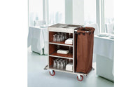 Housekeeping Workstation Trolley with Bag Heavy-Duty Housekeeping Cart