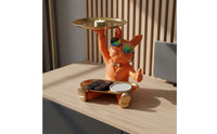 French Canine Butler Tray Modern Design Butler Dog Statue Organizer French Canine Key Holder Great Gift Suggestion