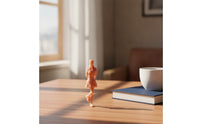 Unpainted Schoolgirl Figure Blank Miniature with Long Hair Standing Compact for Hobbyists, Collectors