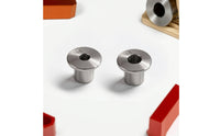 2 Pieces Drilling Guide Sleeve Aluminum Alloy Drill Guide Bushing Jig Bushing with Flange Knurled Hardware Machined